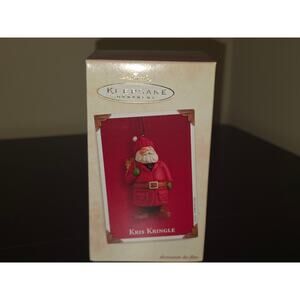 Vintage Hallmark Keepsake Christmas Tree Ornament 2003 Santa Kris Kringle NOS